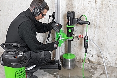 Эксплуатация универсальных станин для алмазного бурения Eibenstock USD 182 Up-Side-Down