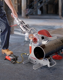 Применение трубореза с электроприводом Ridgid 258